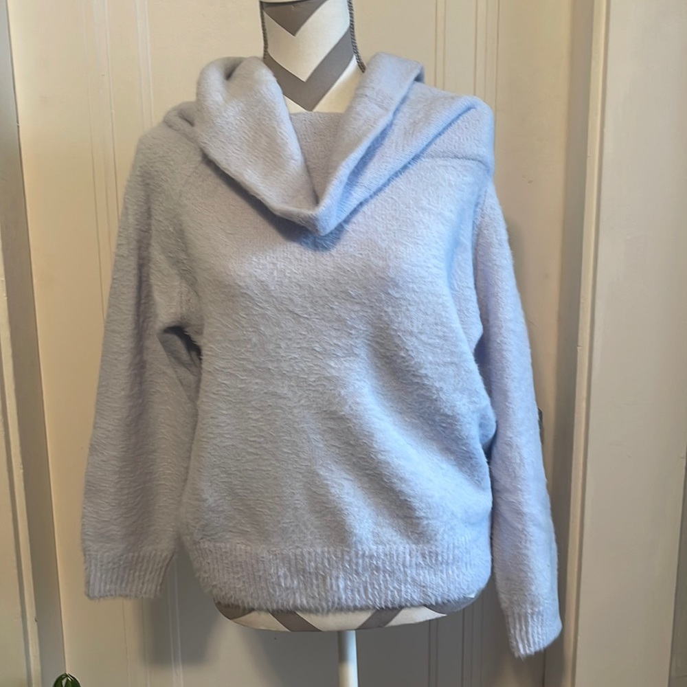 H&M baby blue wide collar sweater
